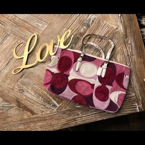 Coach large Suede gallery tote